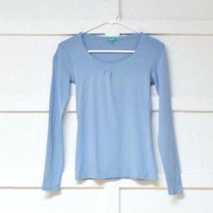 UNITED COLORS OF BENETTON Periwinkle Cornflower Blue Long Sleeve Shirt | Size S